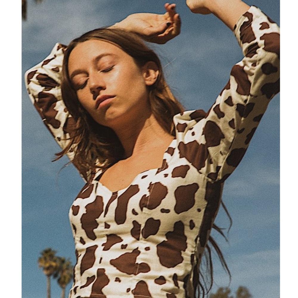 ISO: Lykke Wullf Cow Print Georgia Blouse